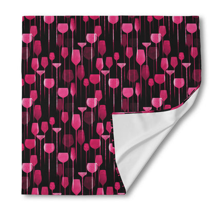 Glasses Of Wine Print Silk Bandana