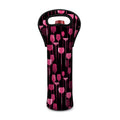 Glasses Of Wine Print Single Neoprene Wine Tote
