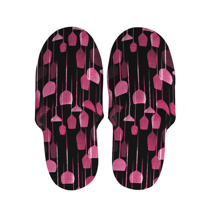 Glasses Of Wine Print Slippers