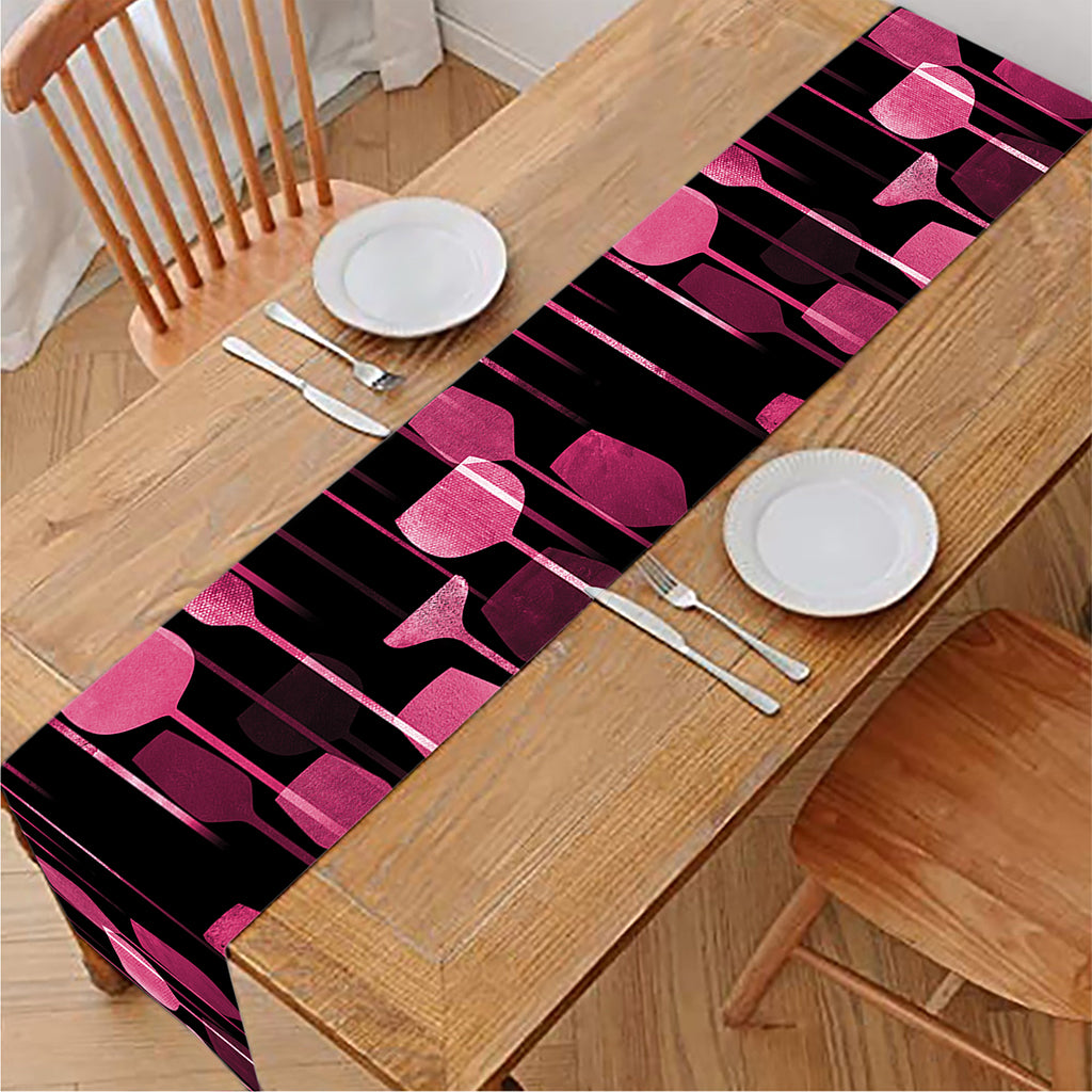 Glasses Of Wine Print Table Runner