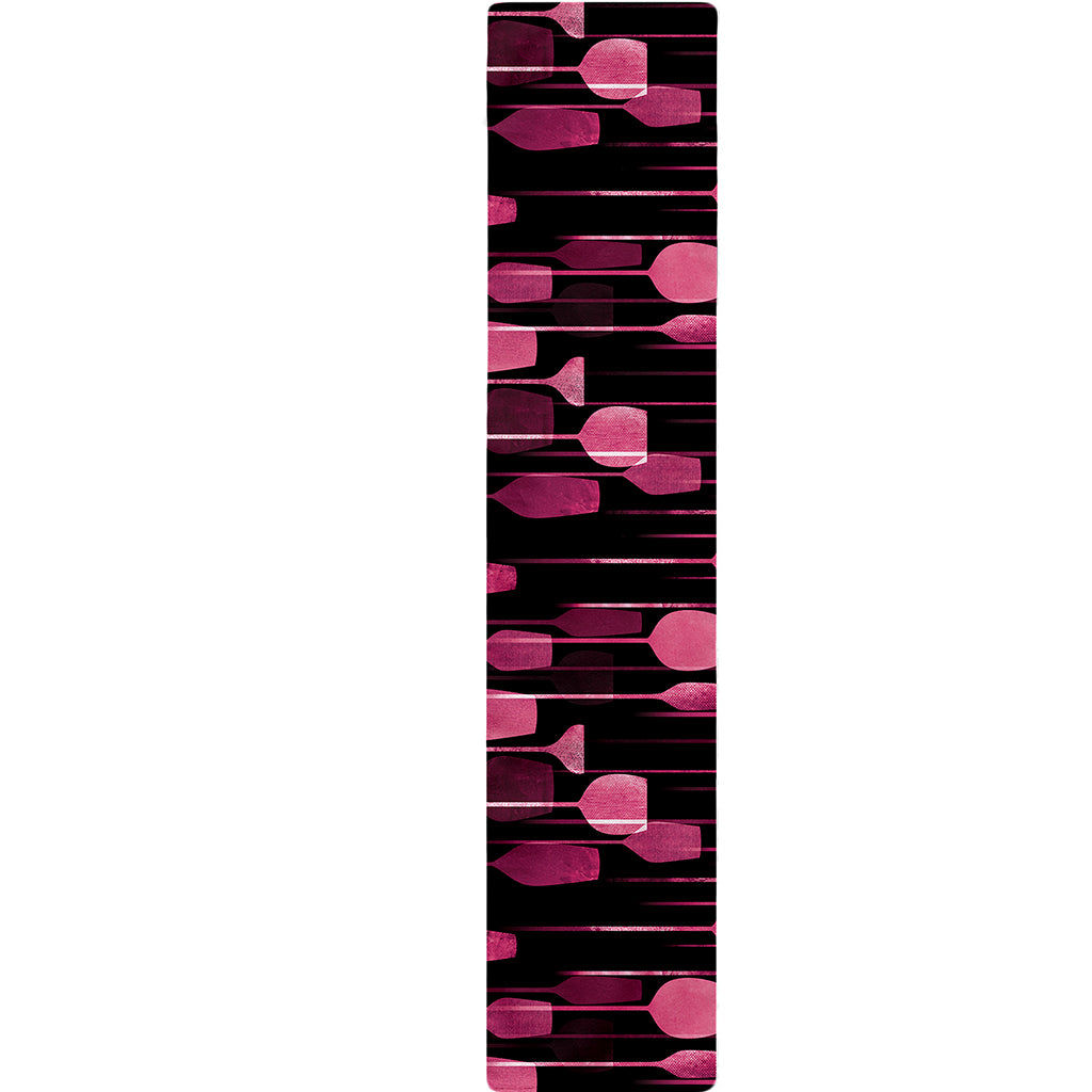 Glasses Of Wine Print Table Runner