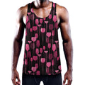 Glasses Of Wine Print Men's Workout Tank Top