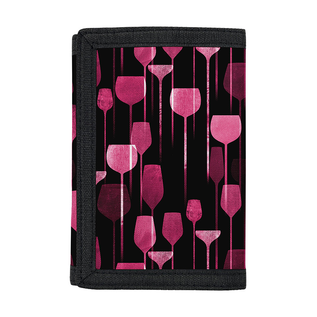 Glasses Of Wine Print Trifold Wallet