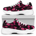 Glasses Of Wine Print White Chunky Shoes