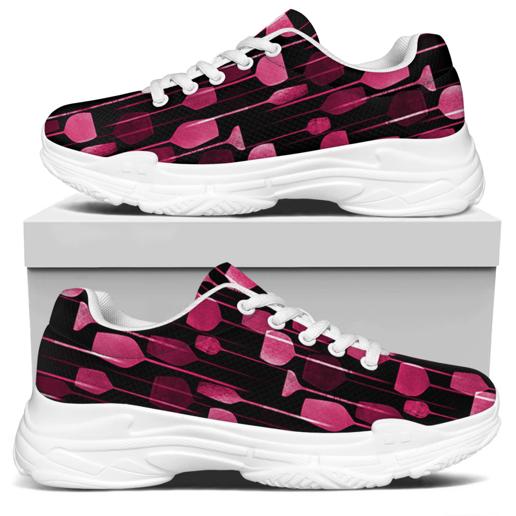 Glasses Of Wine Print White Chunky Shoes