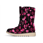 Glasses Of Wine Print Winter Boots