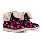 Glasses Of Wine Print Winter Boots
