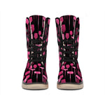 Glasses Of Wine Print Winter Boots
