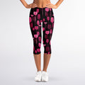 Glasses Of Wine Print Women's Capri Leggings
