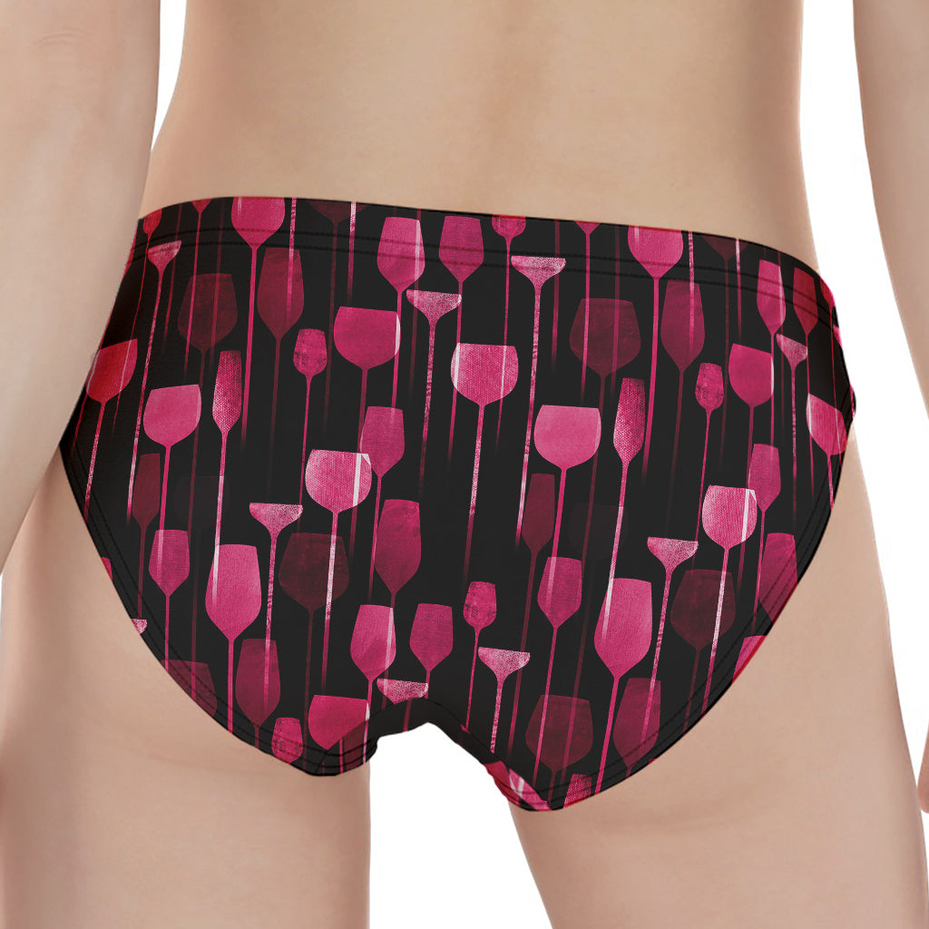 Glasses Of Wine Print Women's Panties