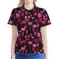 Glasses Of Wine Print Women's Polo Shirt
