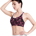 Glasses Of Wine Print Women's Sports Bra