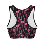 Glasses Of Wine Print Women's Sports Bra