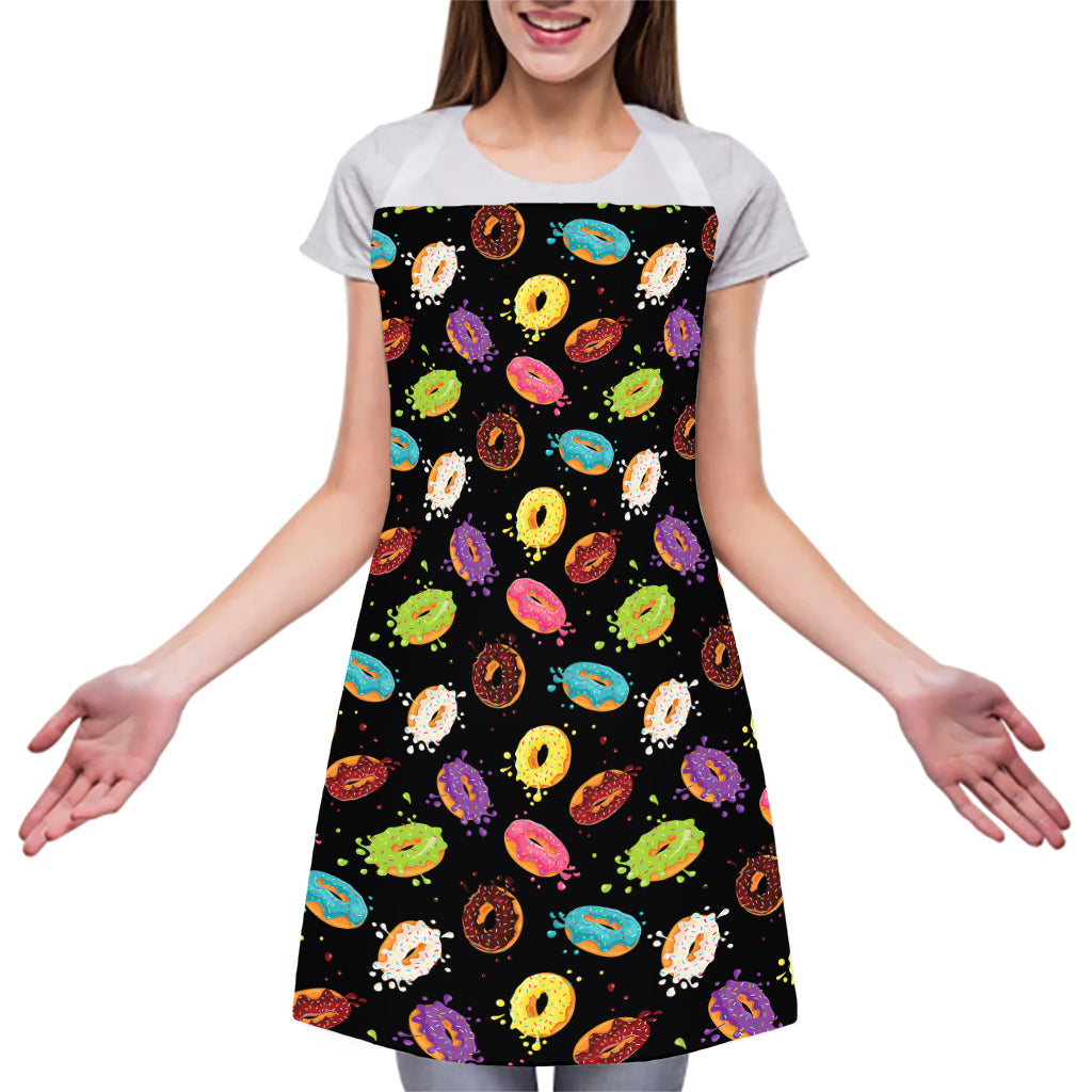Glaze Donut Pattern Print Adjustable Apron