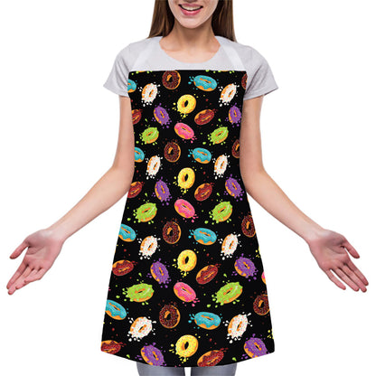 Glaze Donut Pattern Print Adjustable Apron