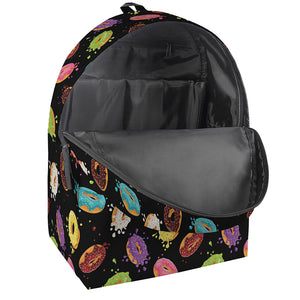 Glaze Donut Pattern Print Backpack