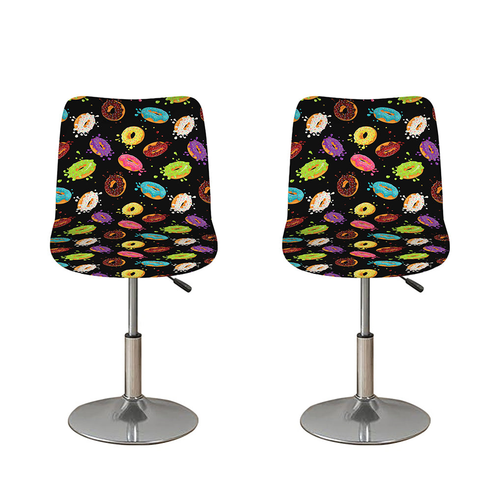 Glaze Donut Pattern Print Bar Stool Covers