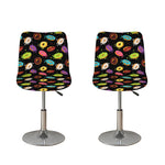 Glaze Donut Pattern Print Bar Stool Covers