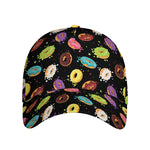 Glaze Donut Pattern Print Baseball Cap