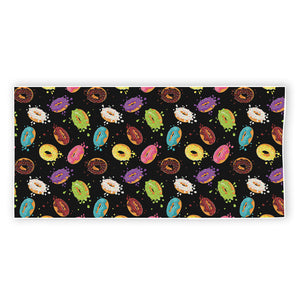 Glaze Donut Pattern Print Beach Towel