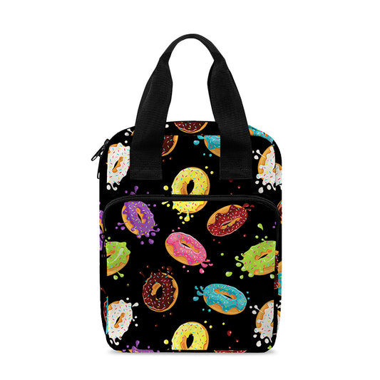 Glaze Donut Pattern Print Bible Tote Bag