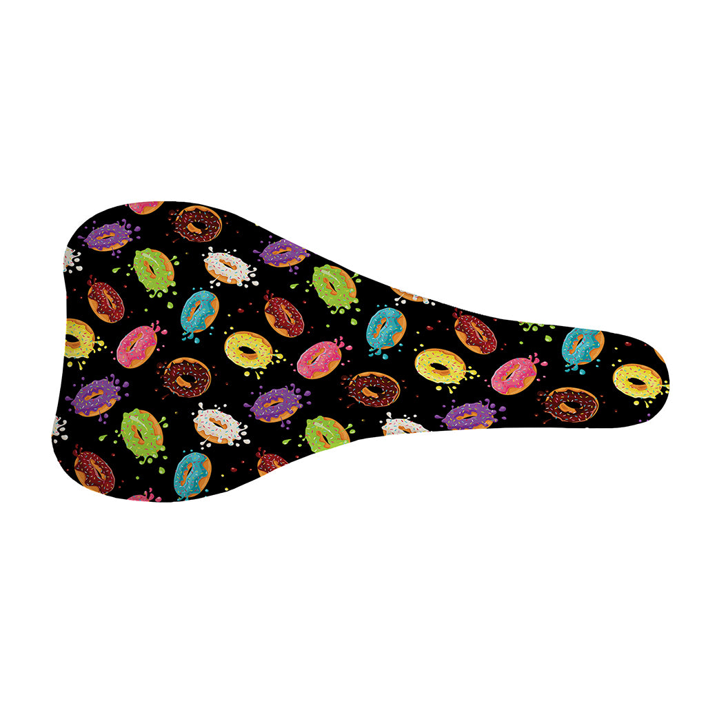 Glaze Donut Pattern Print Bicycle Seat Cover