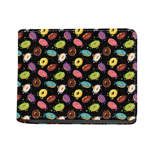 Glaze Donut Pattern Print Bifold Wallet