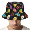 Glaze Donut Pattern Print Bucket Hat