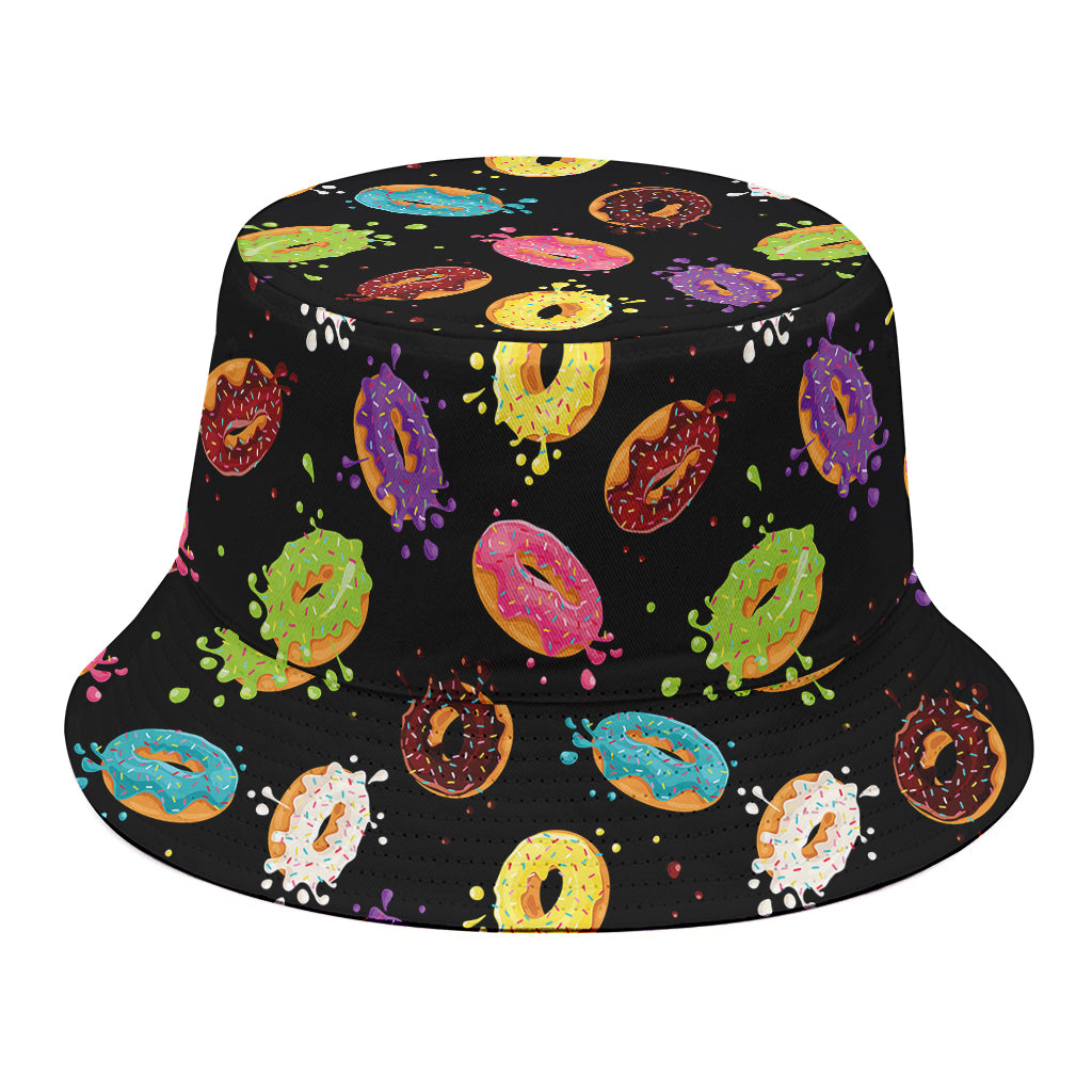 Glaze Donut Pattern Print Bucket Hat