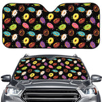 Glaze Donut Pattern Print Car Windshield Sun Shade