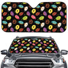 Glaze Donut Pattern Print Car Windshield Sun Shade