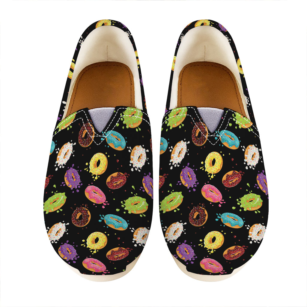 Glaze Donut Pattern Print Casual Shoes