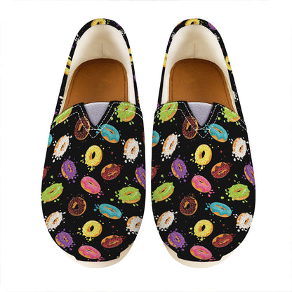 Glaze Donut Pattern Print Casual Shoes