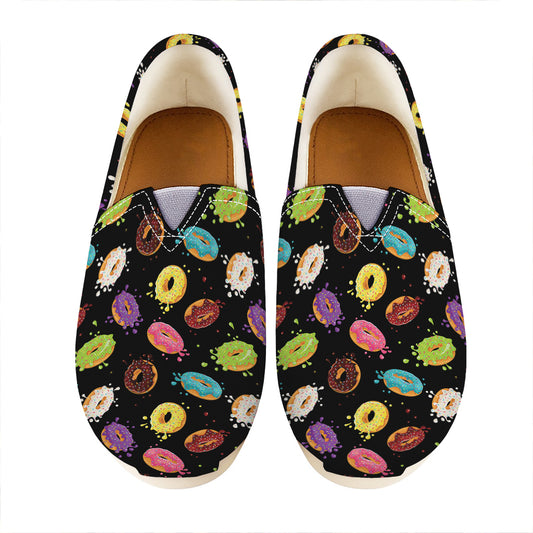Glaze Donut Pattern Print Casual Shoes