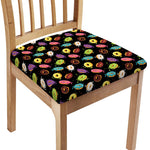 Glaze Donut Pattern Print Chair Cushion Cover