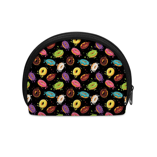 Glaze Donut Pattern Print Coin Purse