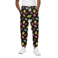 Glaze Donut Pattern Print Cotton Sweatpants