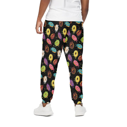 Glaze Donut Pattern Print Cotton Pants