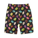 Glaze Donut Pattern Print Cotton Shorts