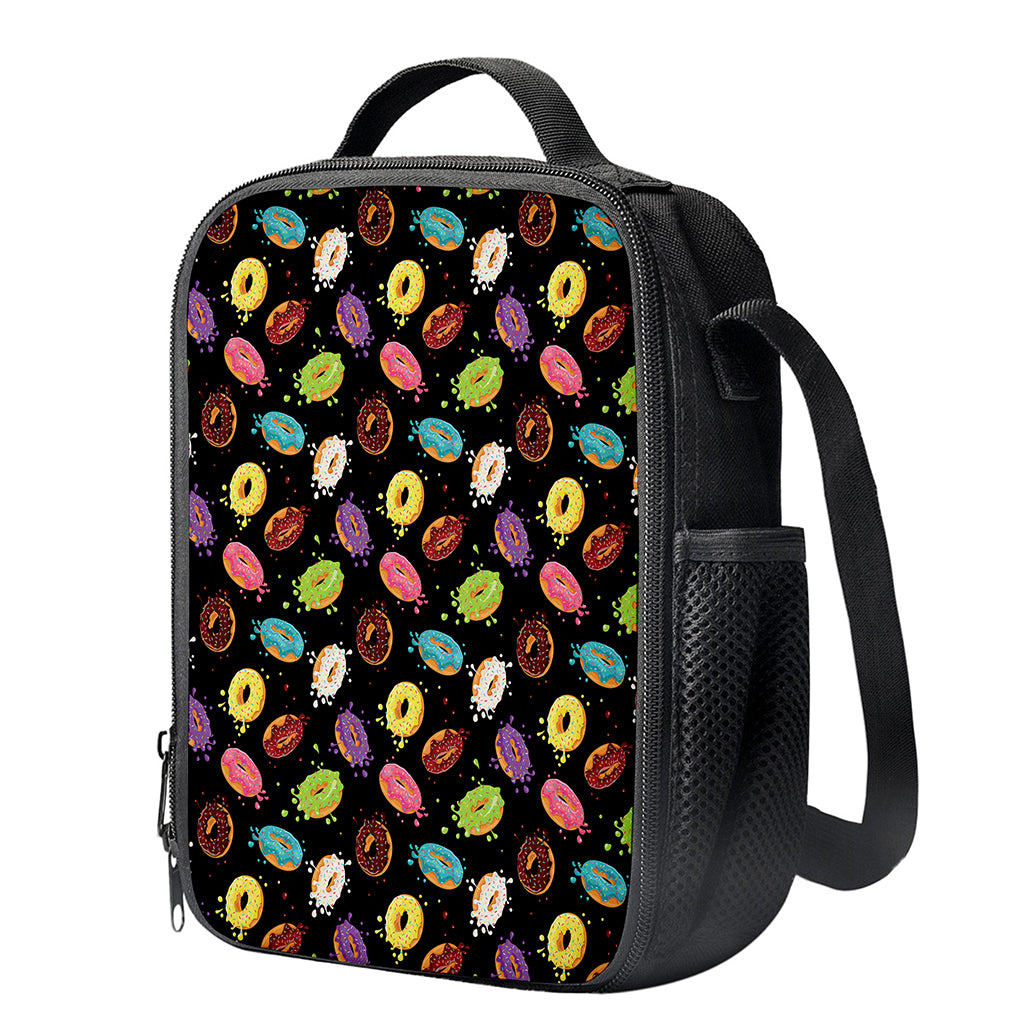 Glaze Donut Pattern Print Crossbody Lunch Bag