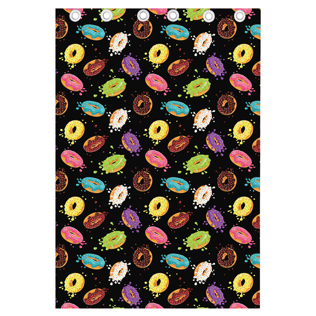 Glaze Donut Pattern Print Curtain