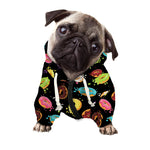 Glaze Donut Pattern Print Dog Zip Up Hoodie