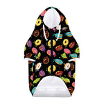 Glaze Donut Pattern Print Dog Zip Up Hoodie