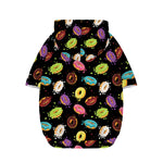 Glaze Donut Pattern Print Dog Zip Up Hoodie