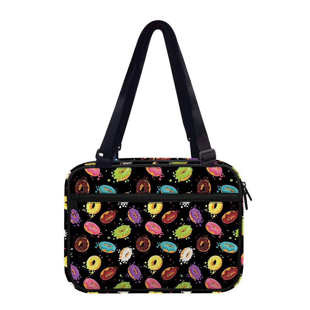Glaze Donut Pattern Print Double Strap Bible Bag