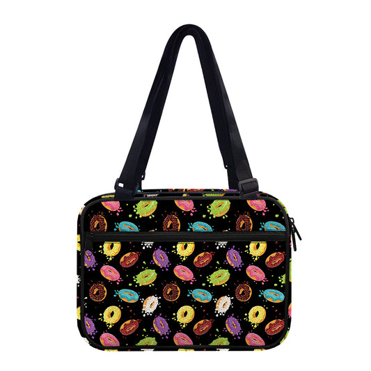 Glaze Donut Pattern Print Double Strap Bible Bag