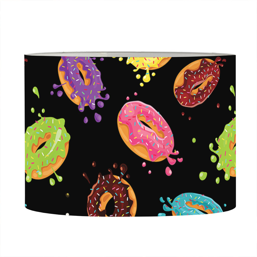 Glaze Donut Pattern Print Drum Lamp Shade