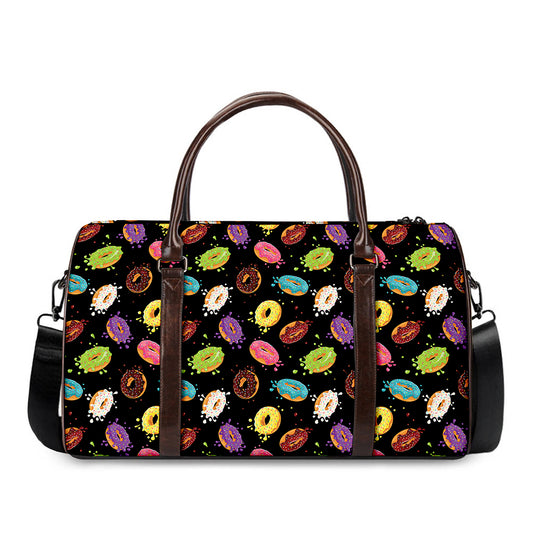 Glaze Donut Pattern Print Duffle Bag