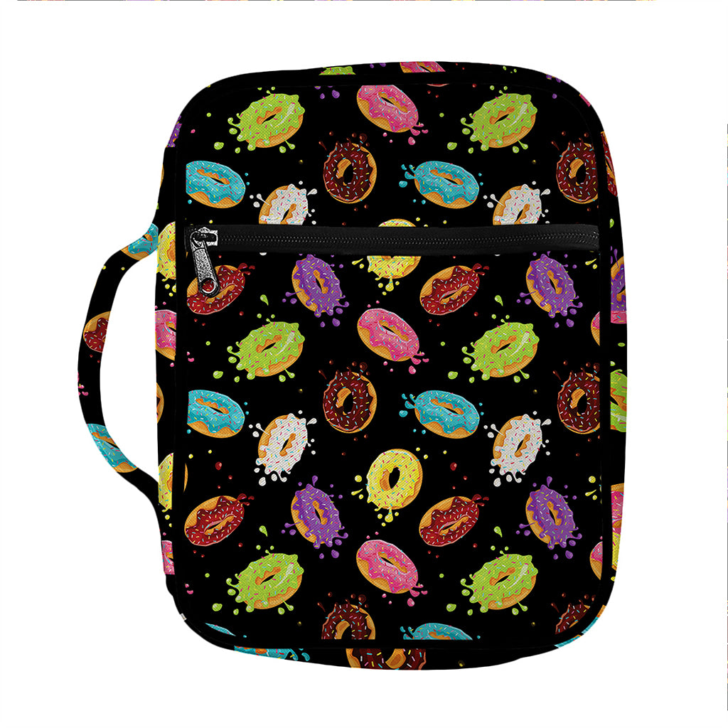 Glaze Donut Pattern Print Front Pocket Bible Bag