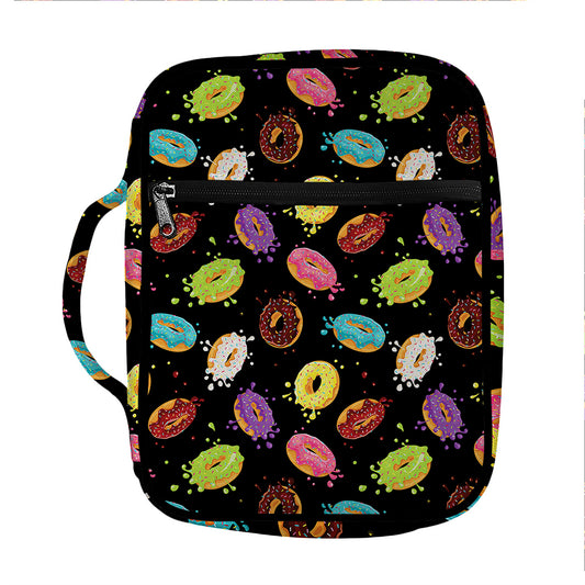 Glaze Donut Pattern Print Front Pocket Bible Bag